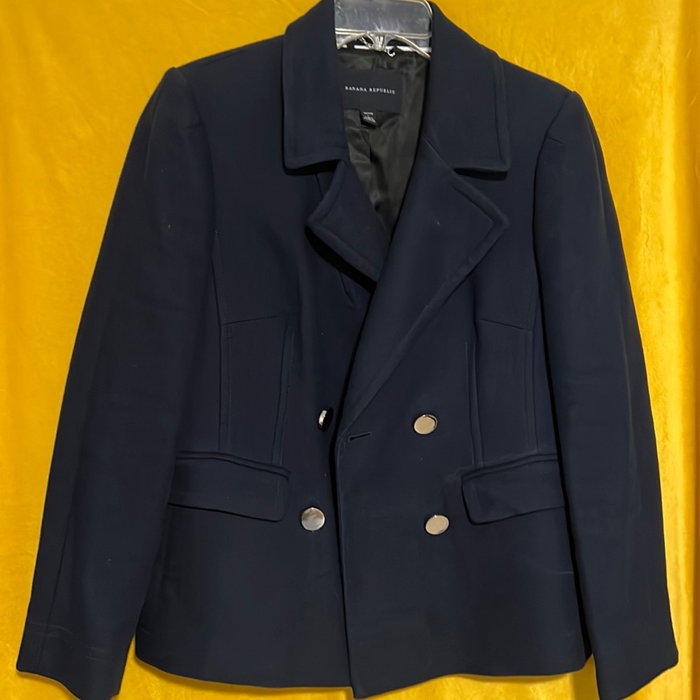 Banana Republic Navy Jacket Large Petite Great condition